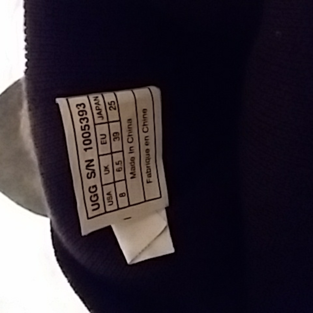 Ugg boots Size 8 Black suede with gold flecks and knit top - Picture 5 of 7